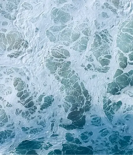 aerial view of ocean water