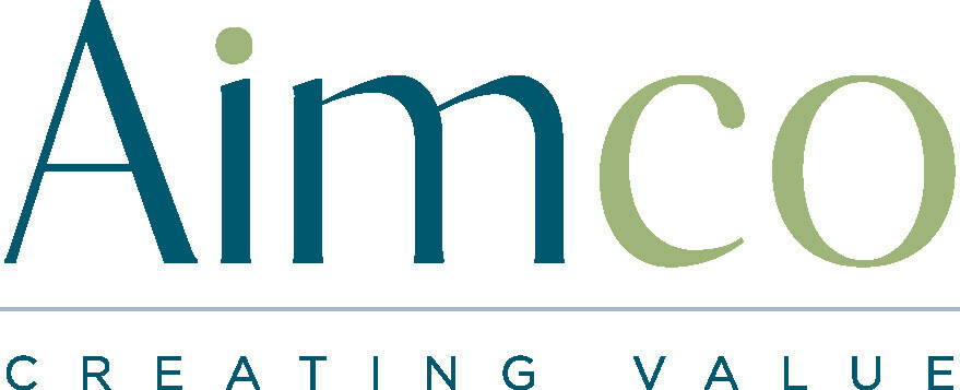 Aimco logo in blue and green